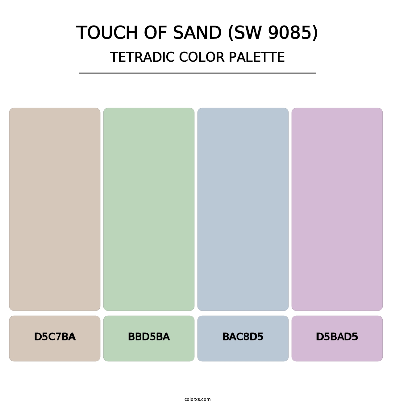 Touch of Sand (SW 9085) - Tetradic Color Palette