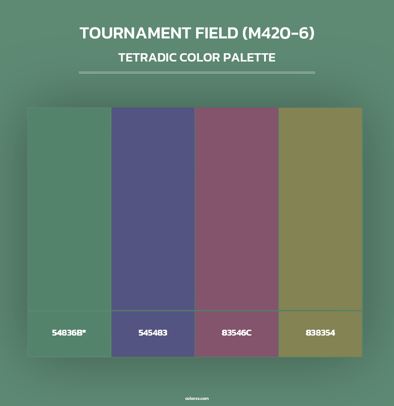 Tournament Field (M420-6) - Tetradic Color Palette