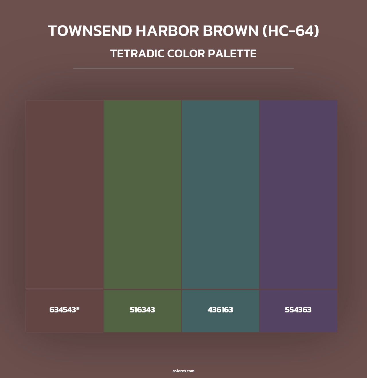 Townsend Harbor Brown (HC-64) - Tetradic Color Palette