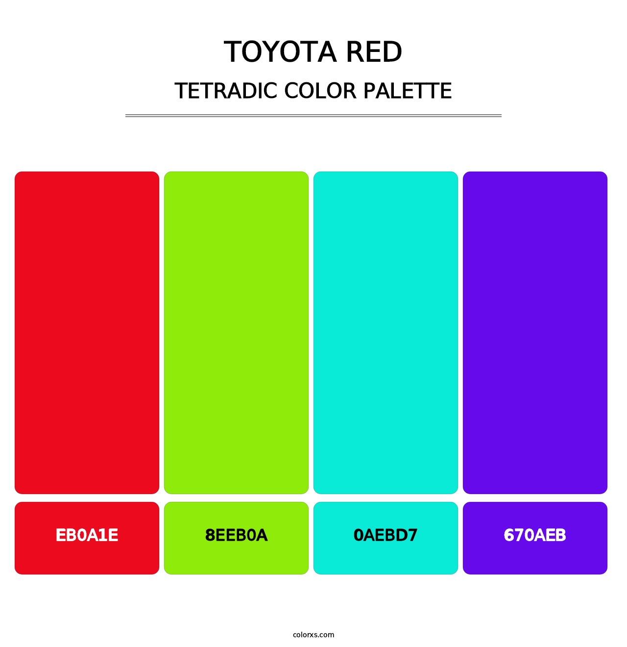 Toyota Red - Tetradic Color Palette