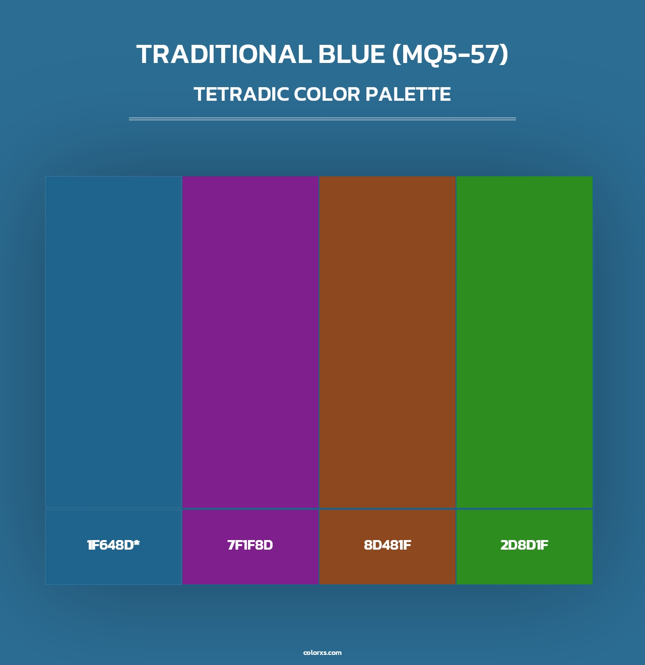 Traditional Blue (MQ5-57) - Tetradic Color Palette