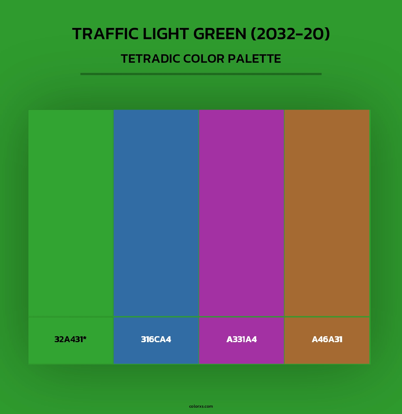 Traffic Light Green (2032-20) - Tetradic Color Palette