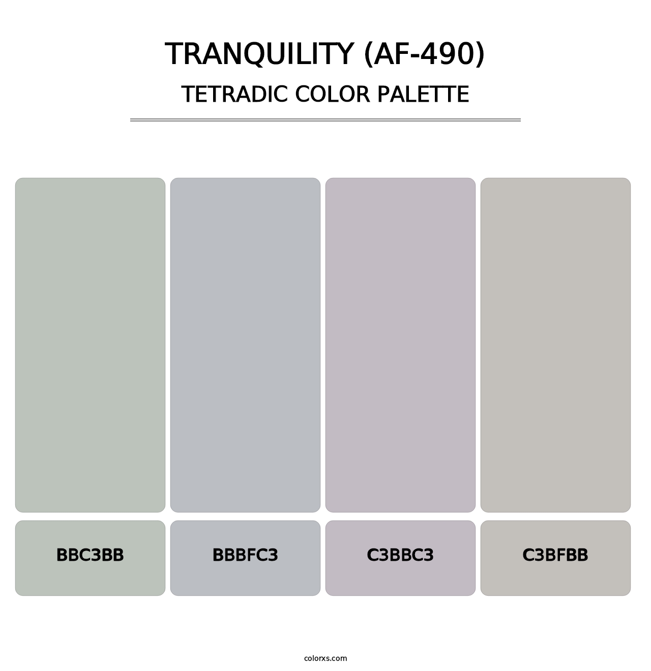 Tranquility (AF-490) - Tetradic Color Palette