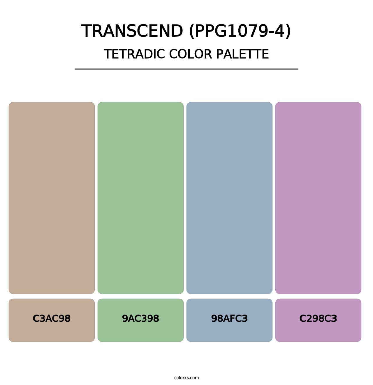Transcend (PPG1079-4) - Tetradic Color Palette