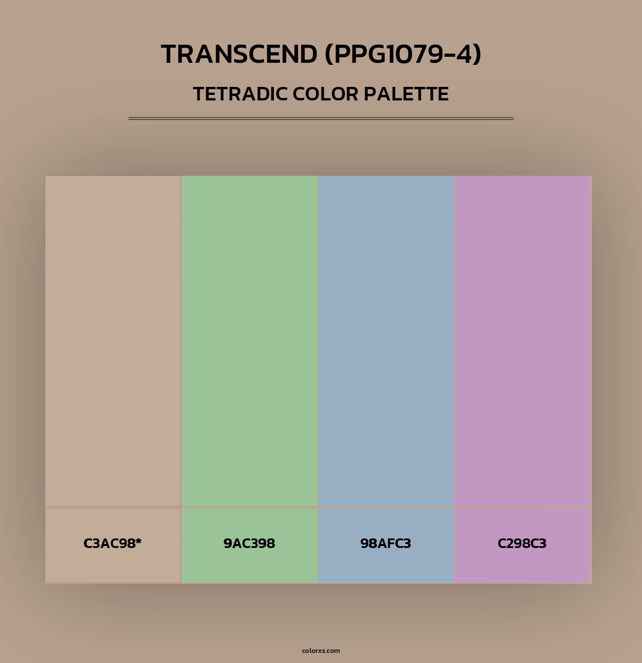 Transcend (PPG1079-4) - Tetradic Color Palette