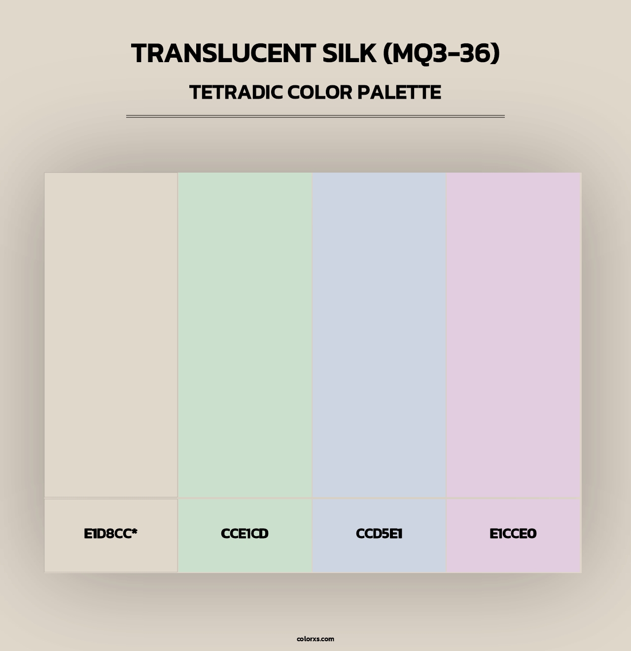 Translucent Silk (MQ3-36) - Tetradic Color Palette