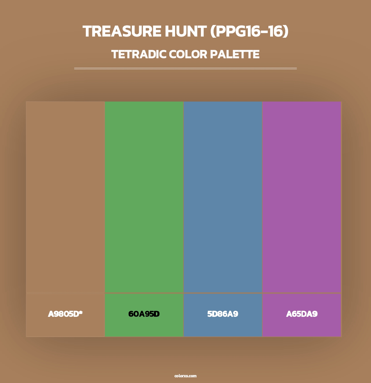 Treasure Hunt (PPG16-16) - Tetradic Color Palette