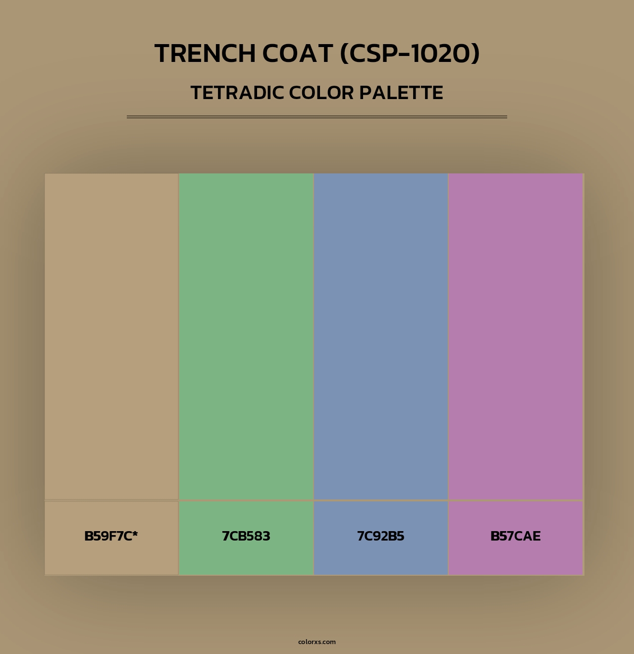 Trench Coat (CSP-1020) - Tetradic Color Palette