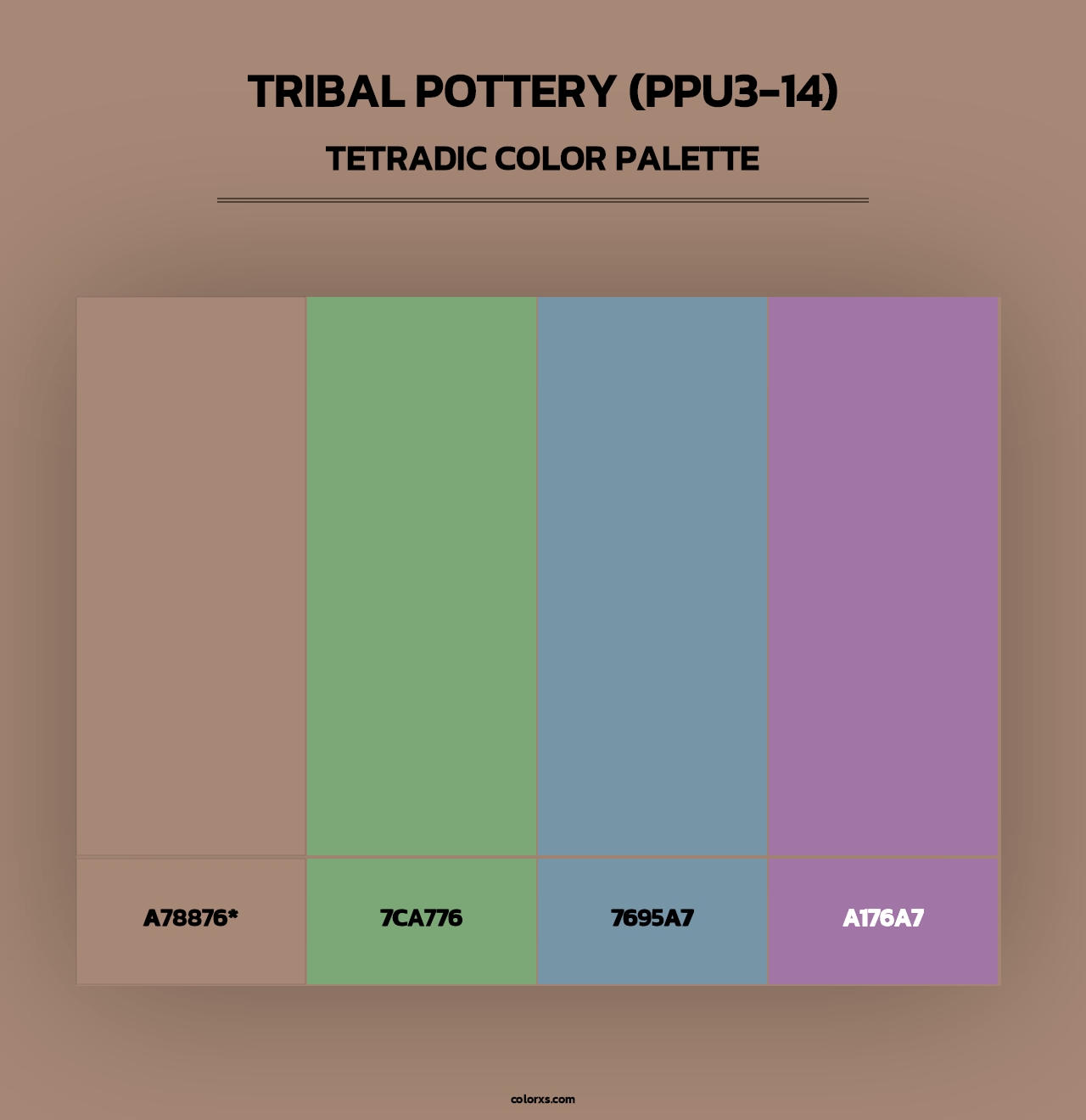 Tribal Pottery (PPU3-14) - Tetradic Color Palette