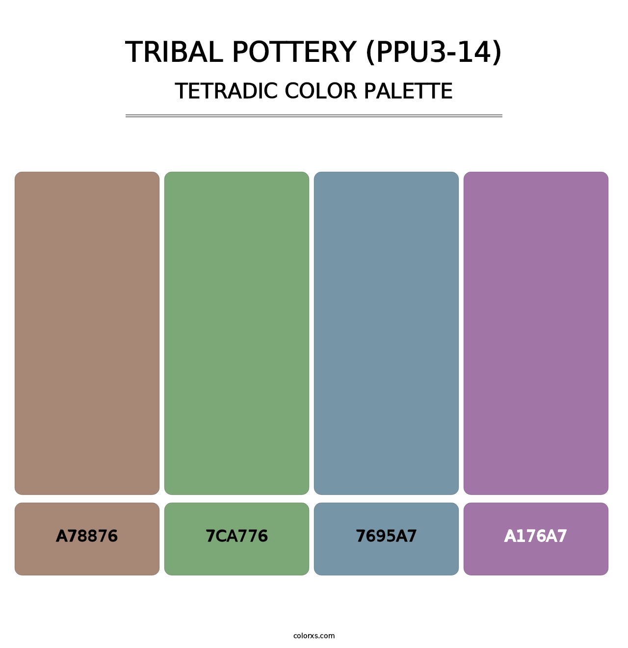 Tribal Pottery (PPU3-14) - Tetradic Color Palette