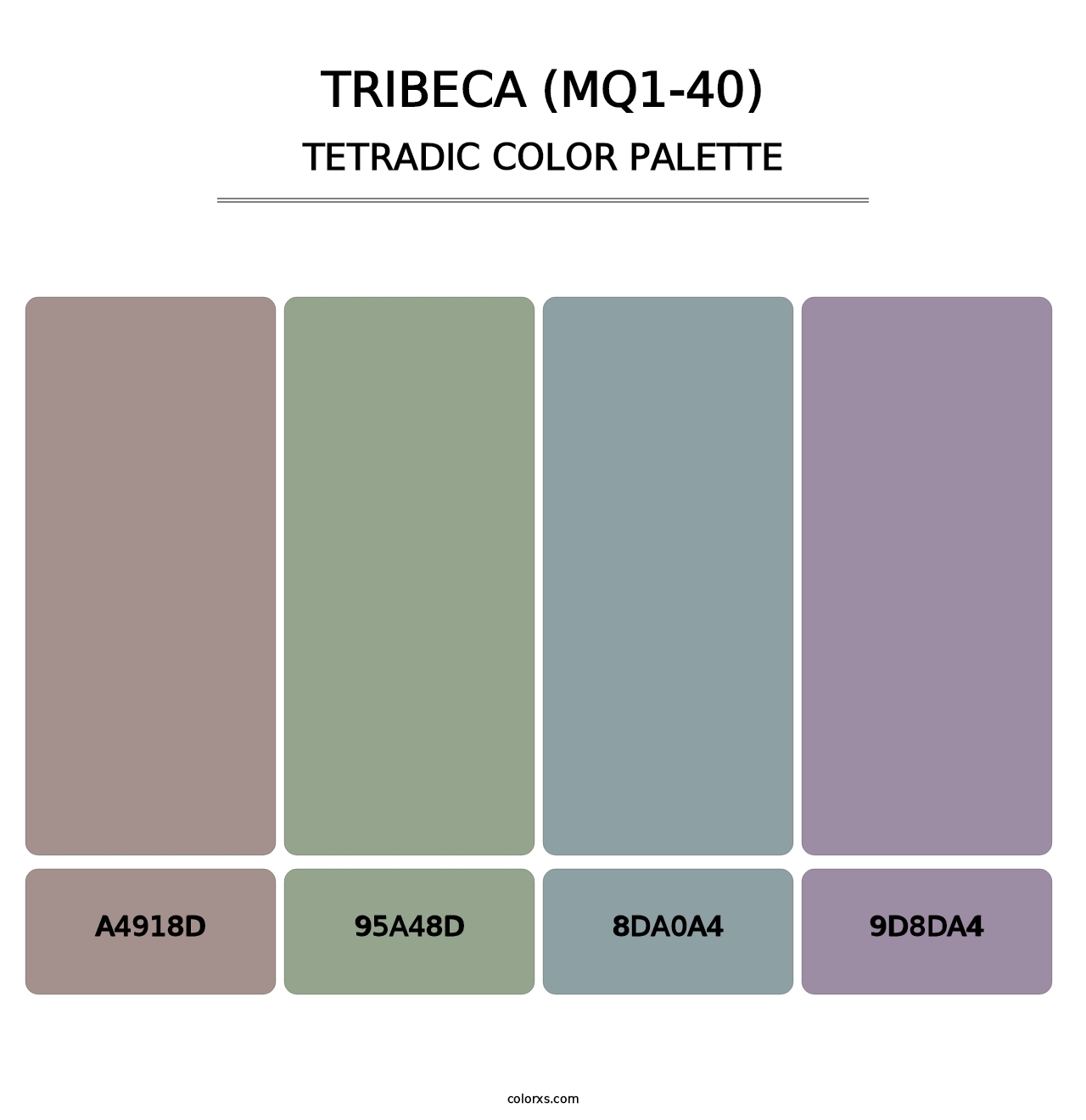 Tribeca (MQ1-40) - Tetradic Color Palette
