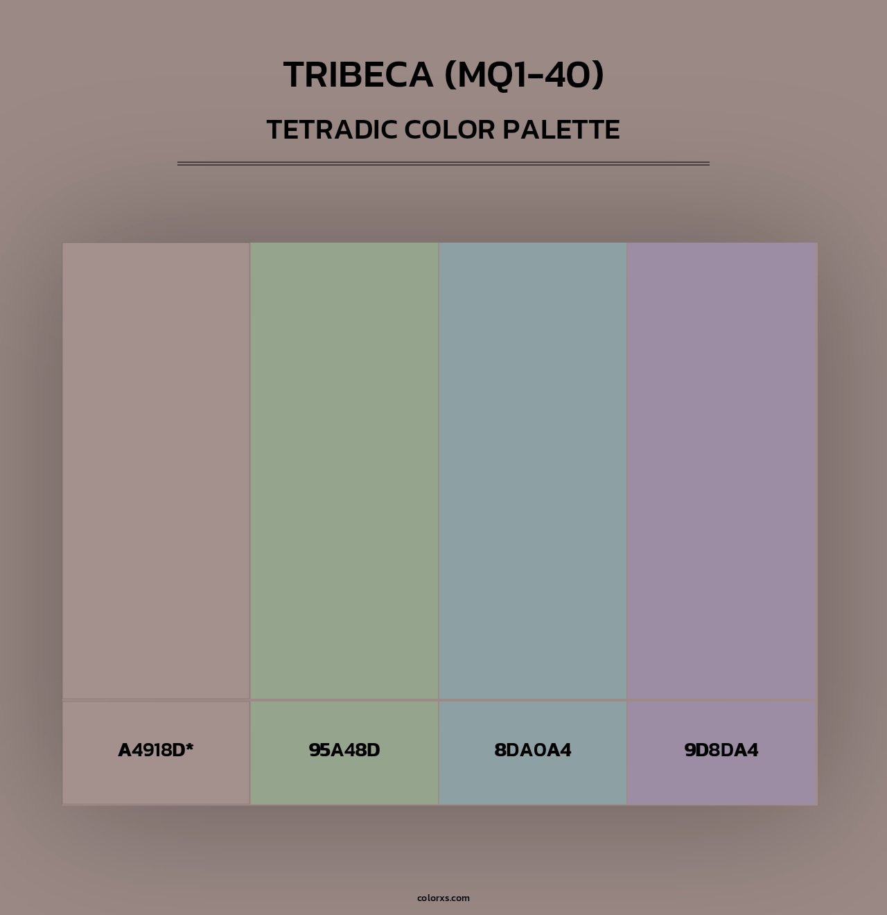 Tribeca (MQ1-40) - Tetradic Color Palette