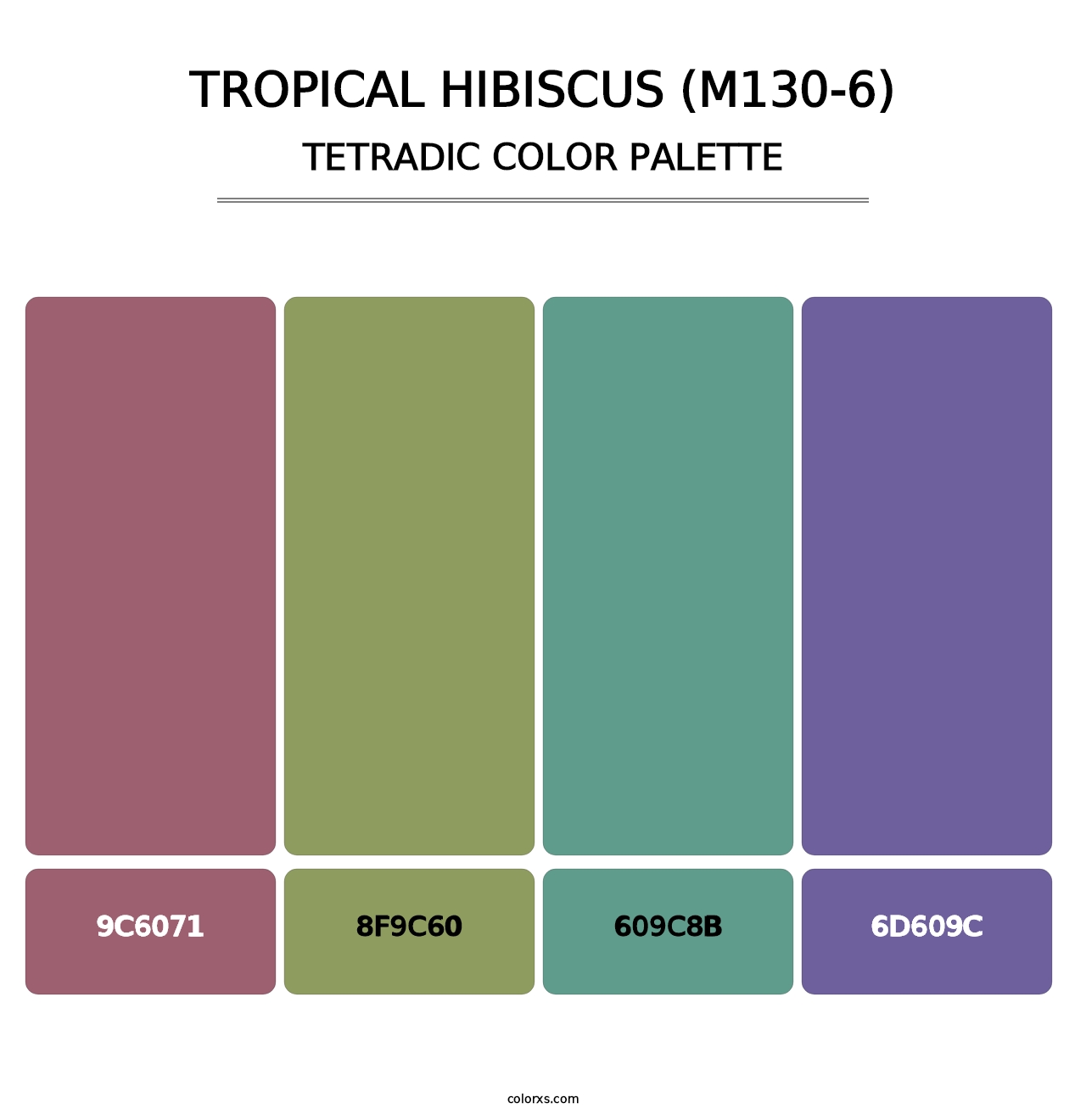 Tropical Hibiscus (M130-6) - Tetradic Color Palette