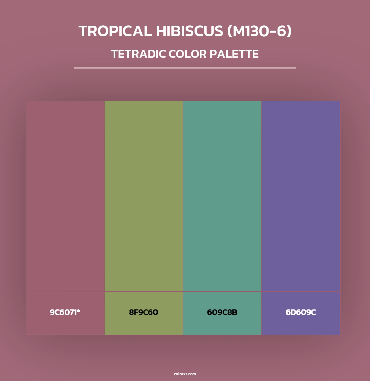 Tropical Hibiscus (M130-6) - Tetradic Color Palette