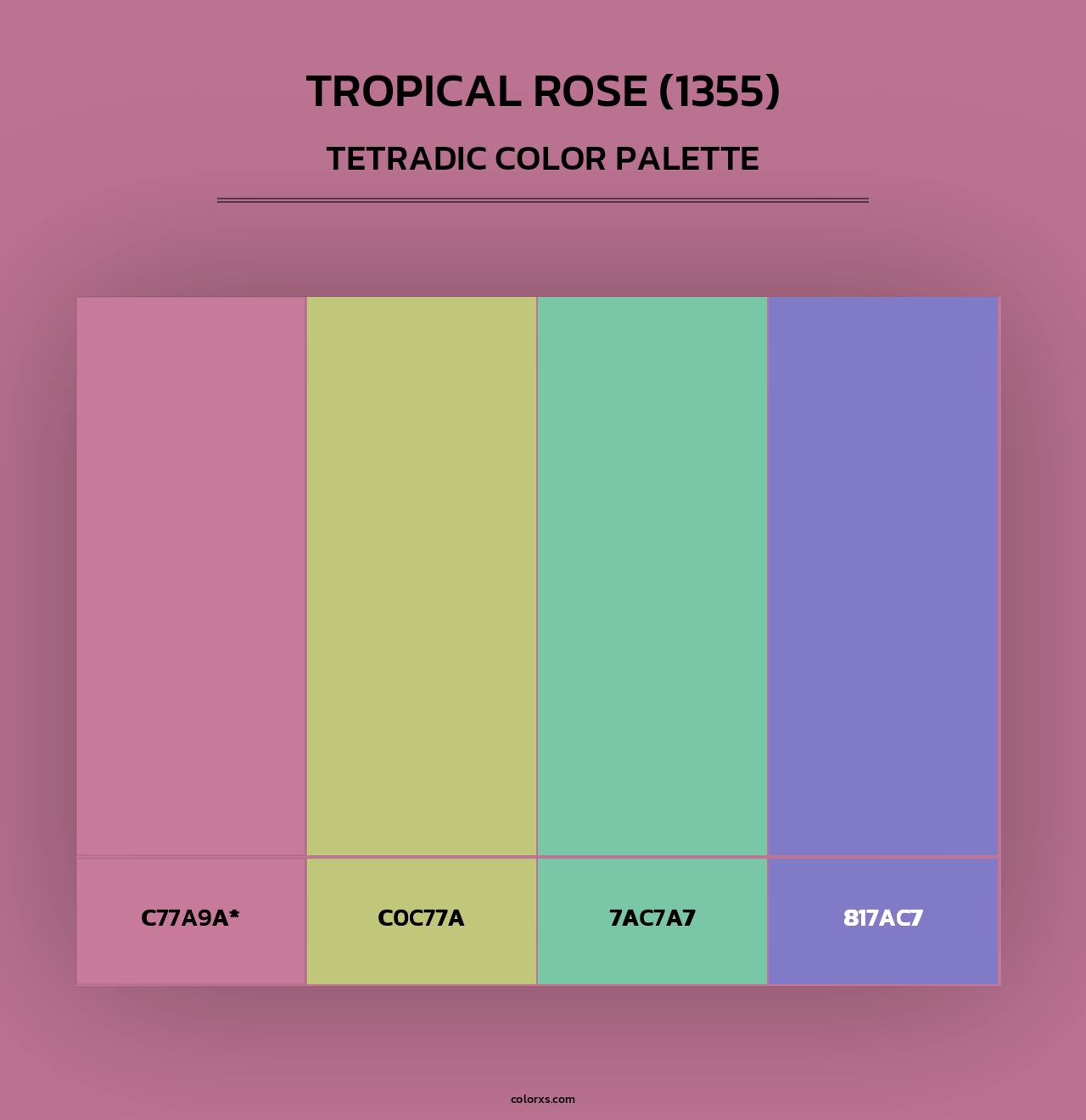 Tropical Rose (1355) - Tetradic Color Palette