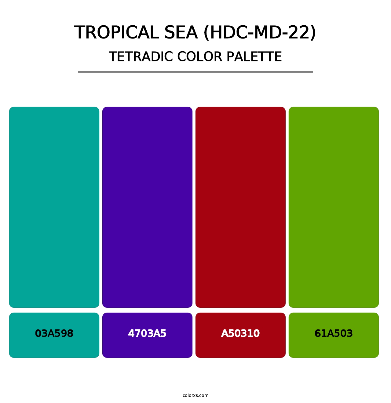 Tropical Sea (HDC-MD-22) - Tetradic Color Palette