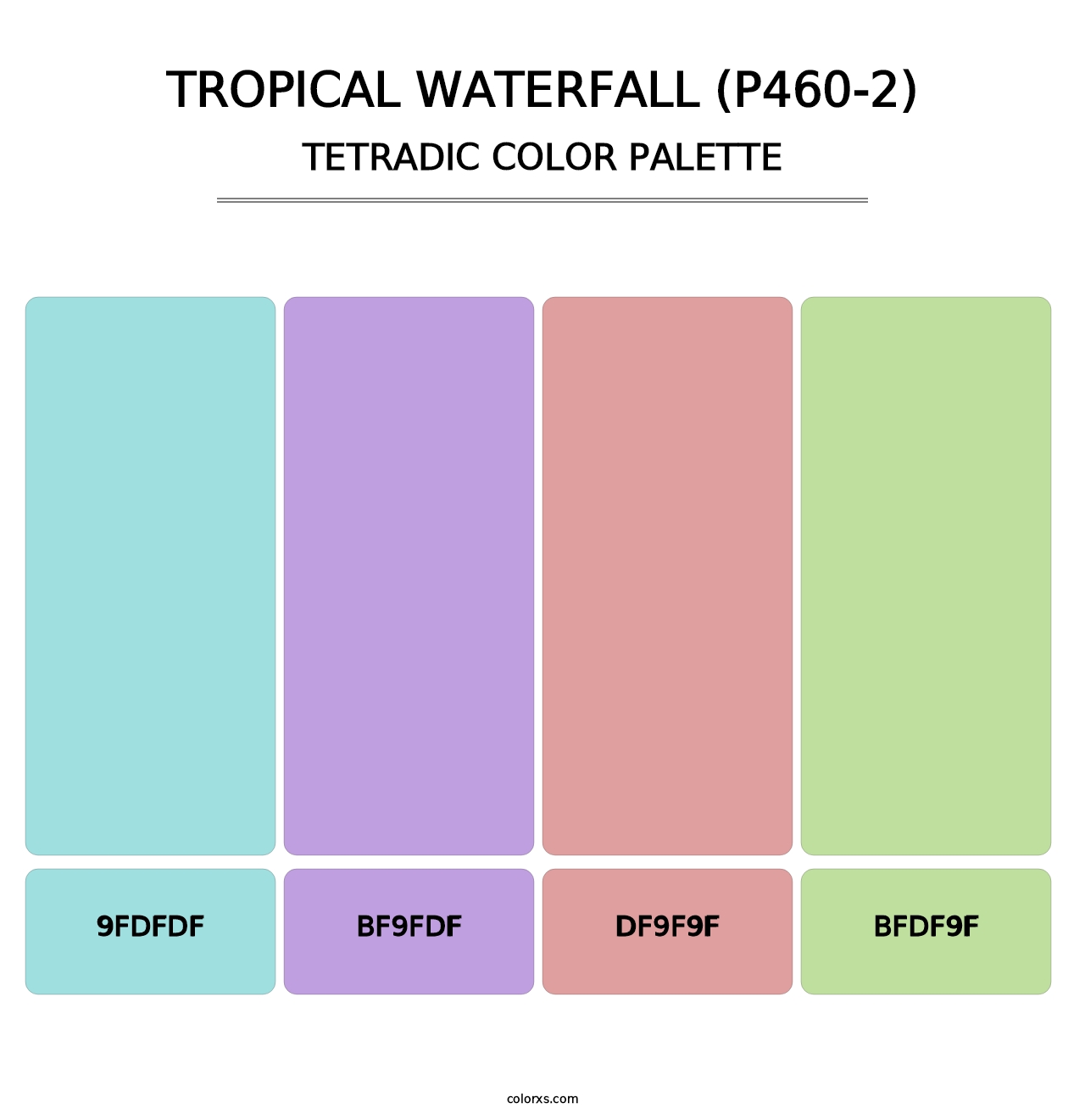 Tropical Waterfall (P460-2) - Tetradic Color Palette