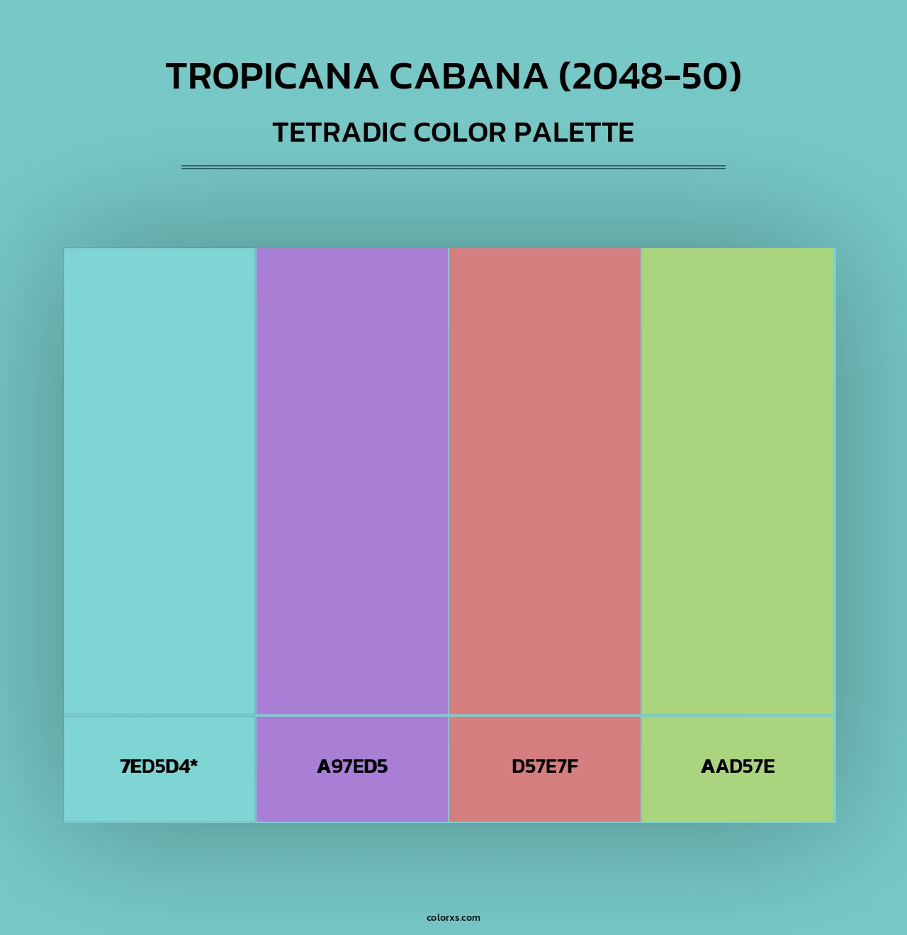 Tropicana Cabana (2048-50) - Tetradic Color Palette