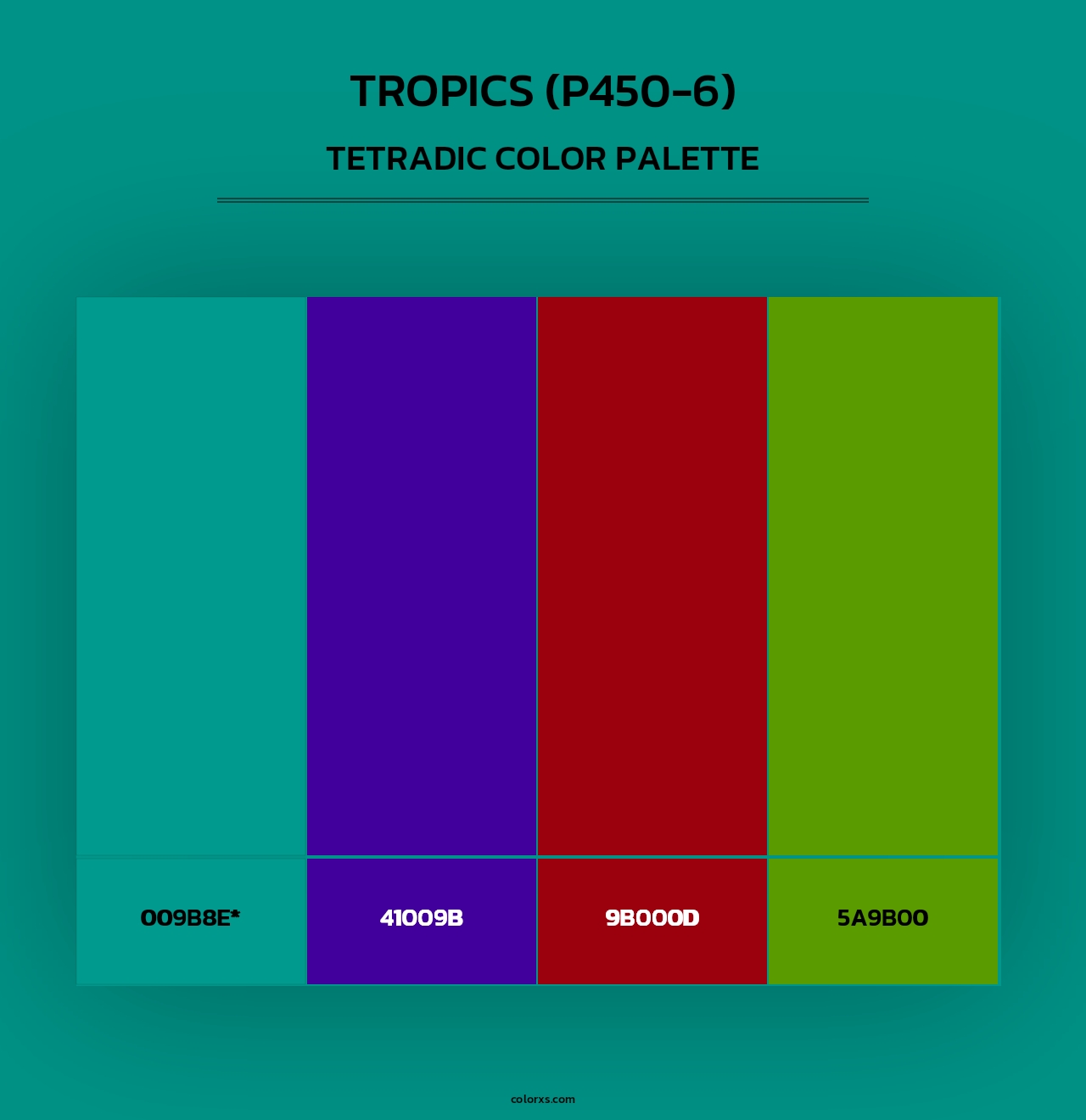 Tropics (P450-6) - Tetradic Color Palette