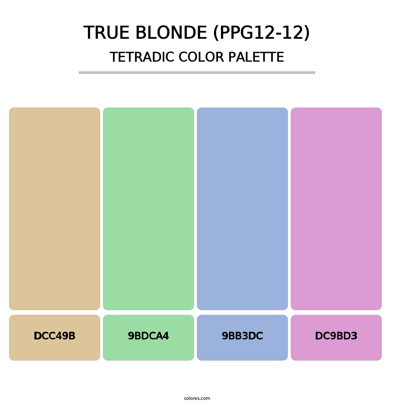 True Blonde (PPG12-12) - Tetradic Color Palette