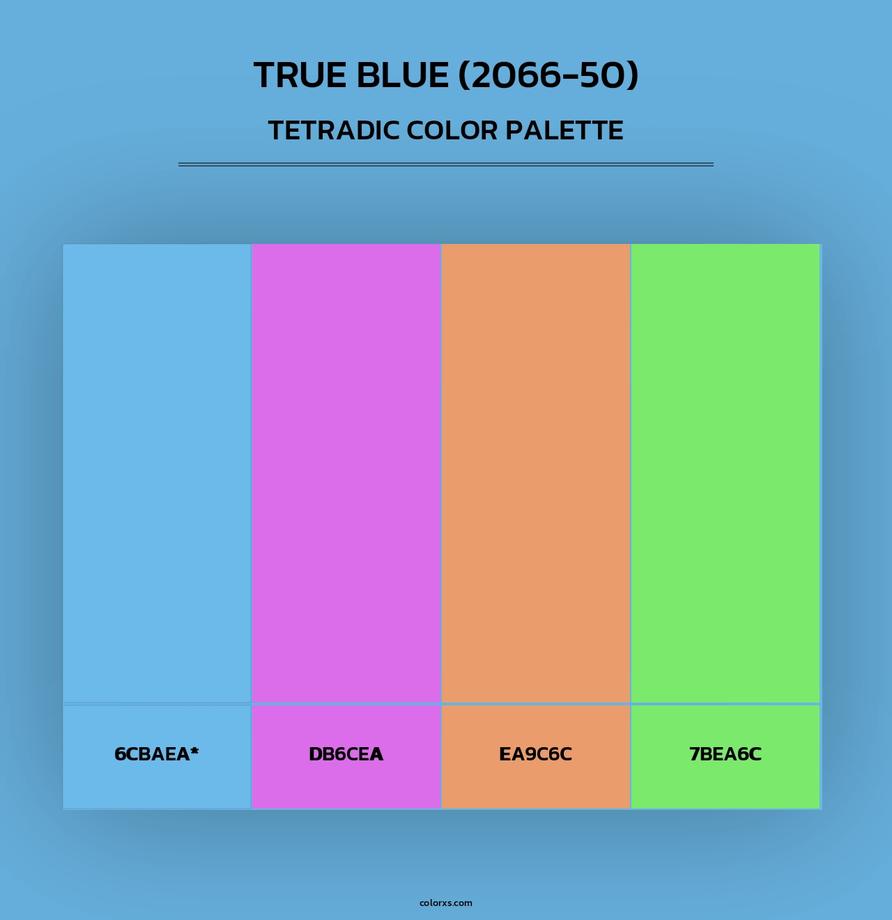 True Blue (2066-50) - Tetradic Color Palette