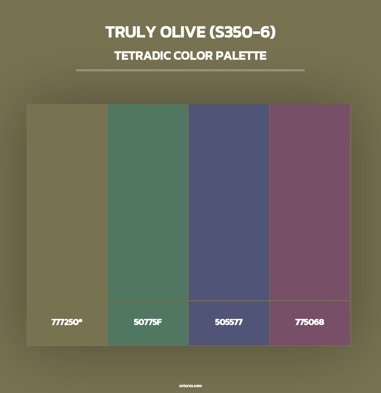 Truly Olive (S350-6) - Tetradic Color Palette
