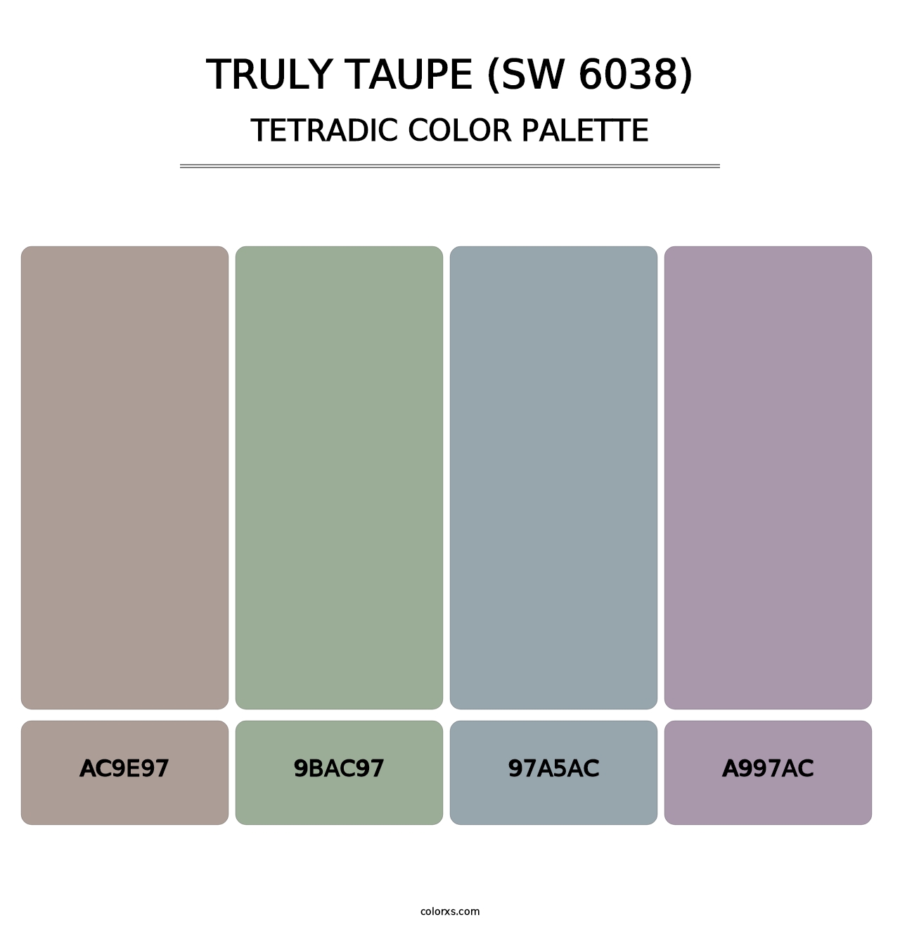 Truly Taupe (SW 6038) - Tetradic Color Palette