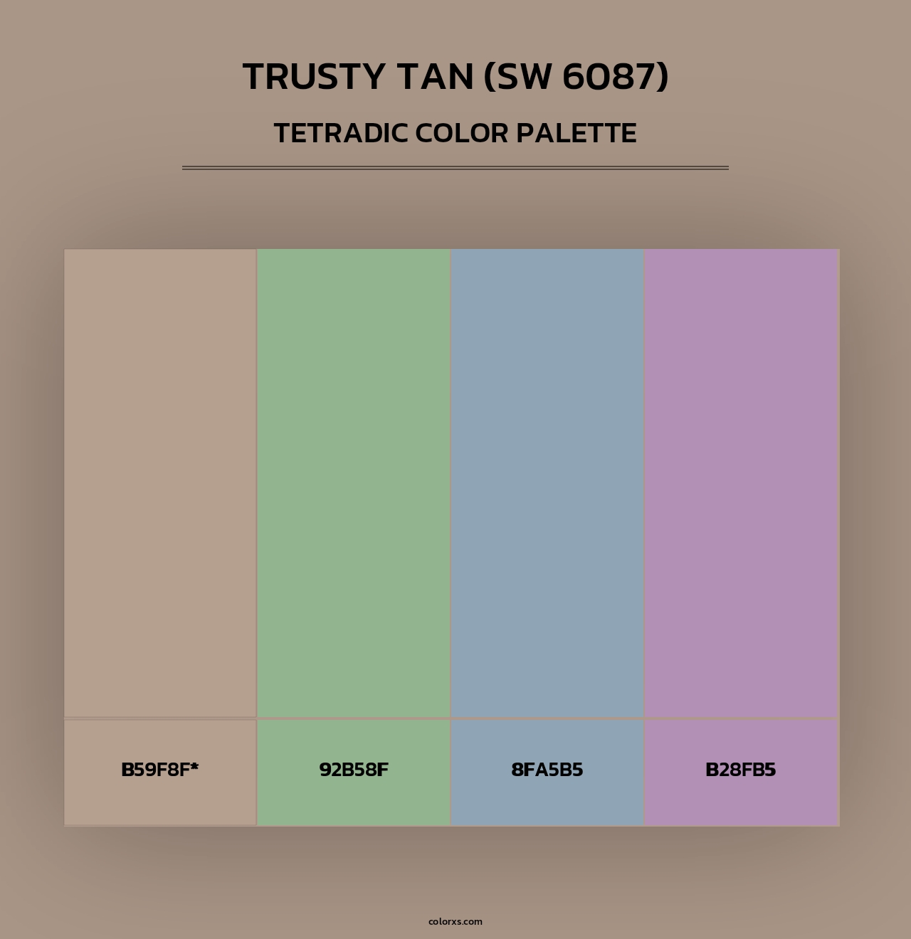 Trusty Tan (SW 6087) - Tetradic Color Palette