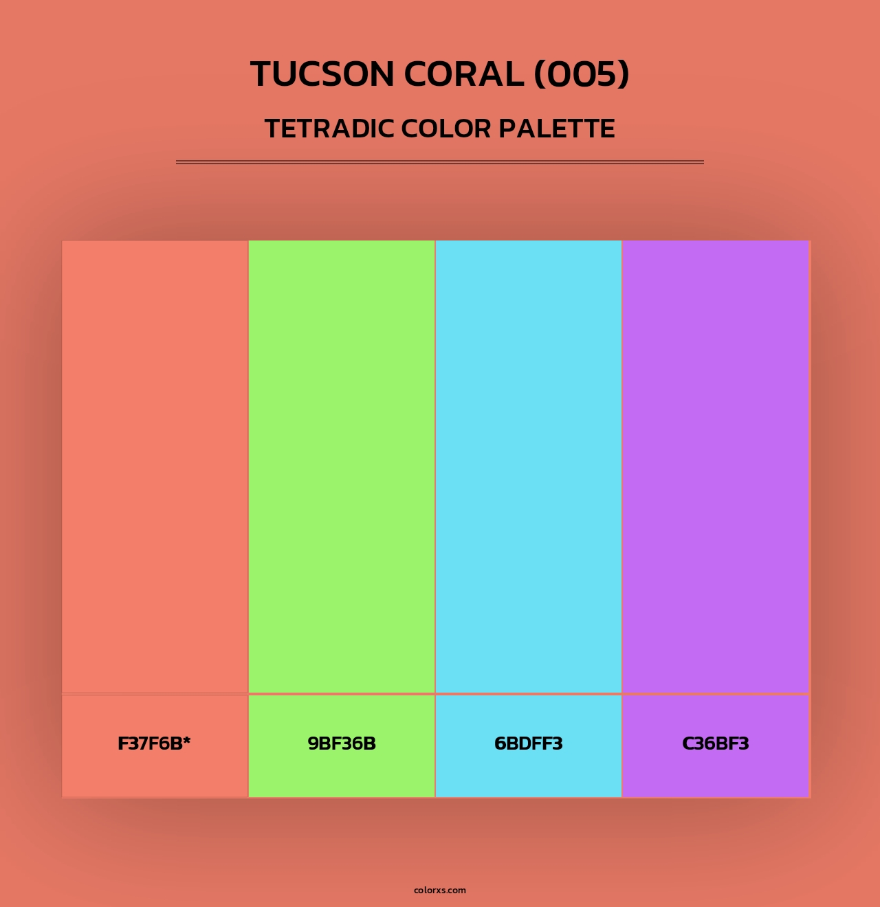 Tucson Coral (005) - Tetradic Color Palette