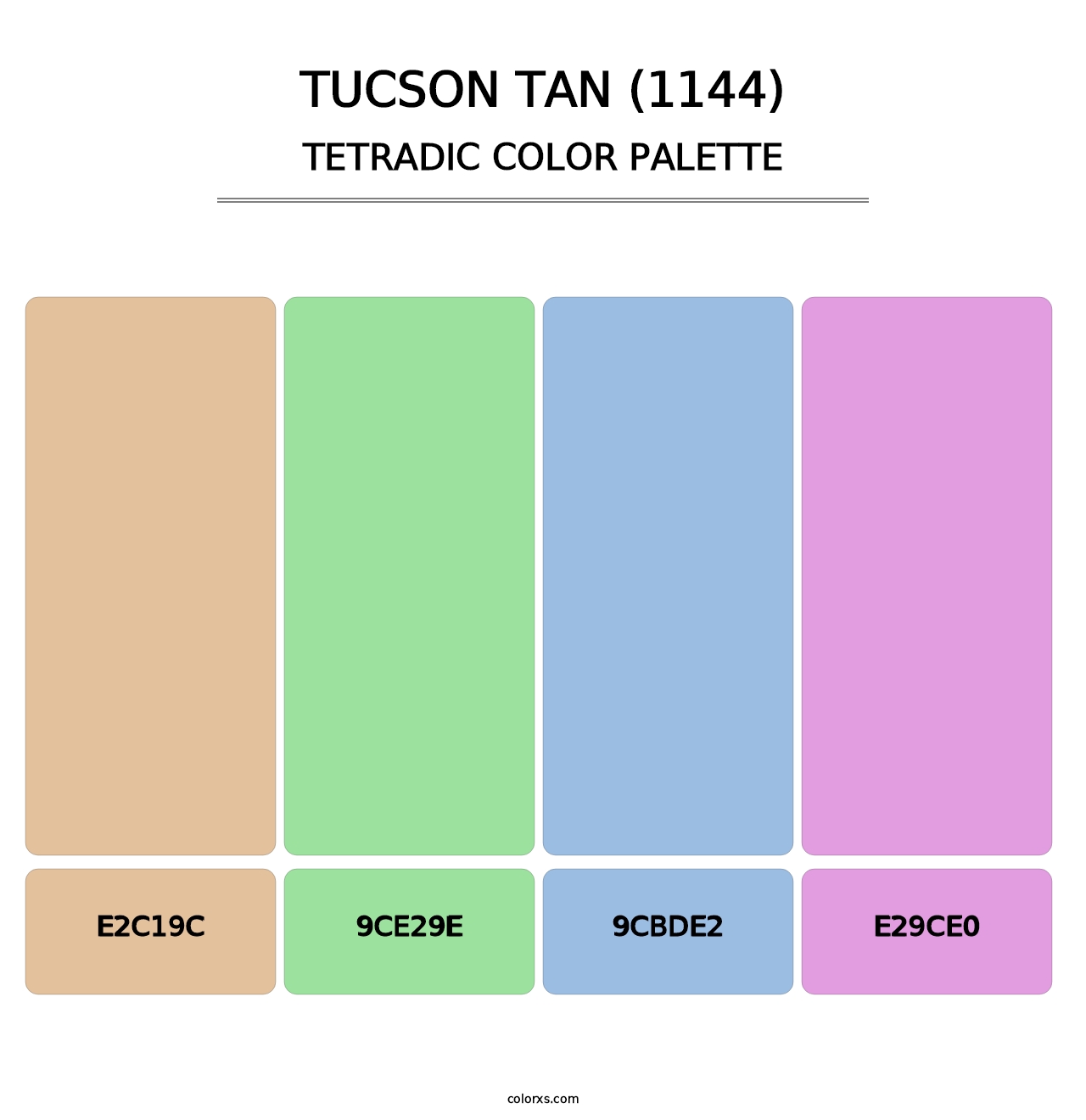 Tucson Tan (1144) - Tetradic Color Palette