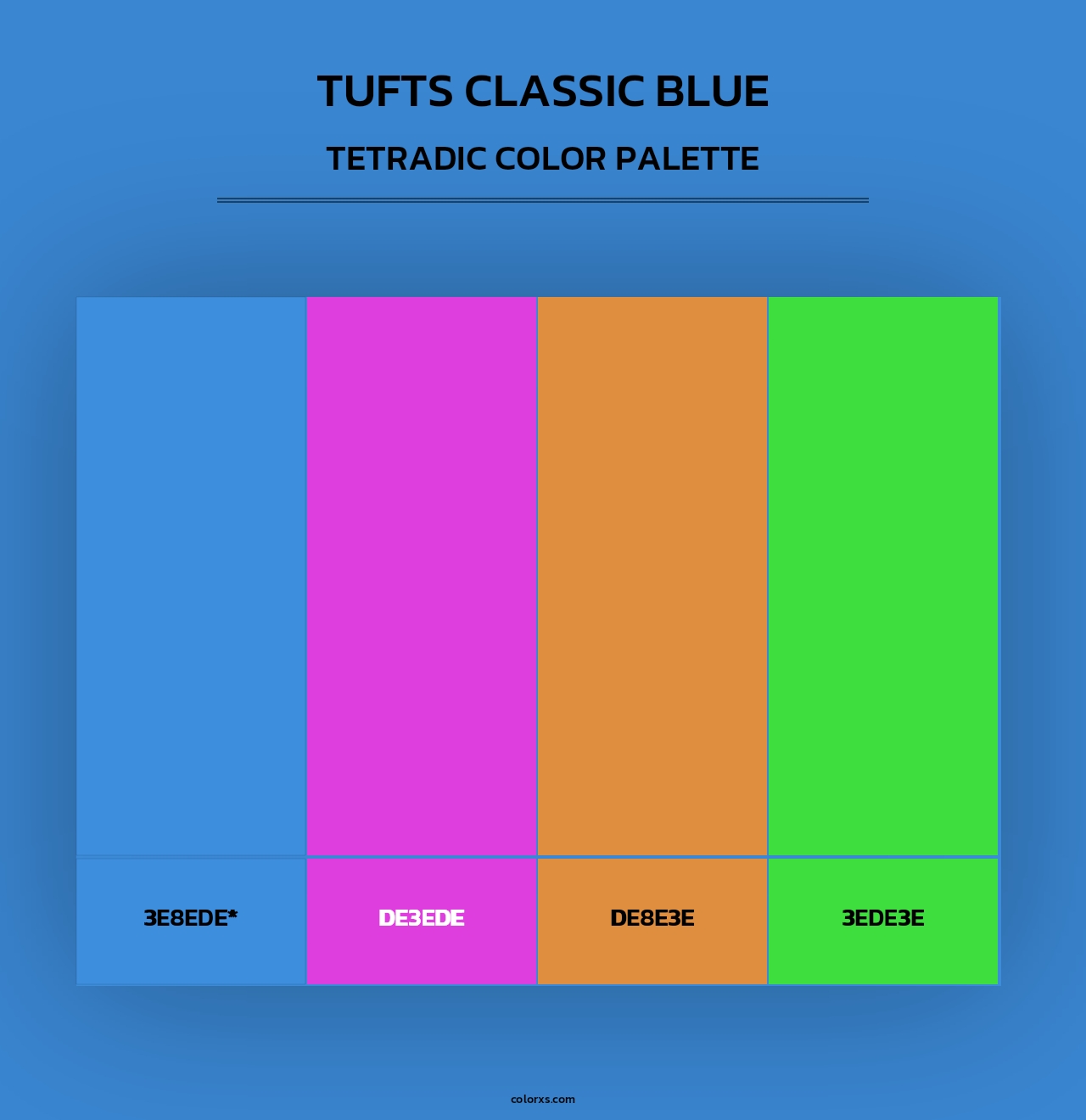 Tufts Classic Blue - Tetradic Color Palette