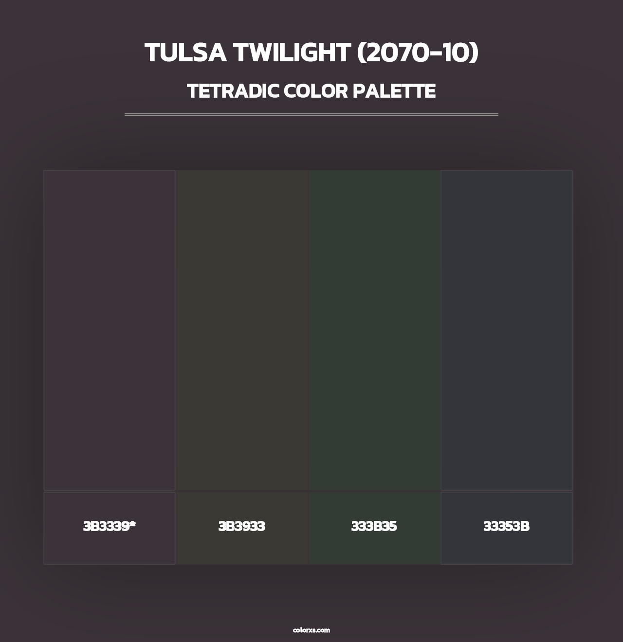Tulsa Twilight (2070-10) - Tetradic Color Palette