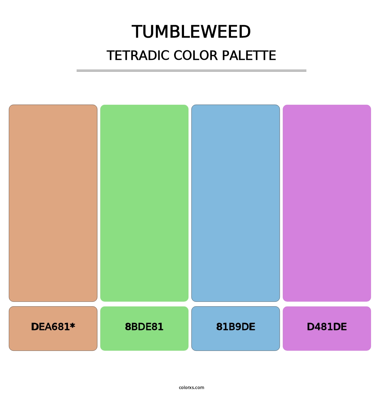 Tumbleweed - Tetradic Color Palette