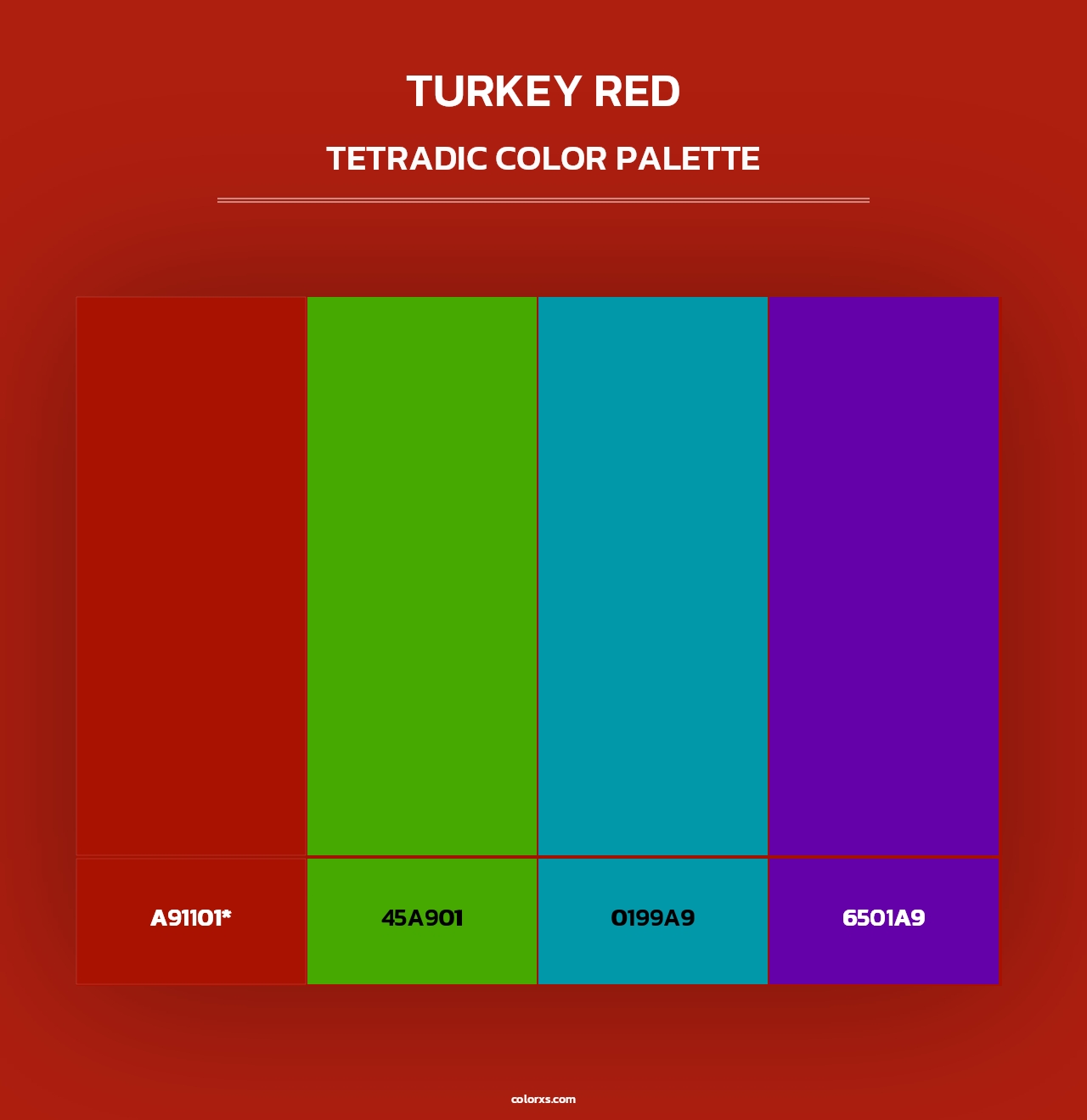 Turkey Red - Tetradic Color Palette