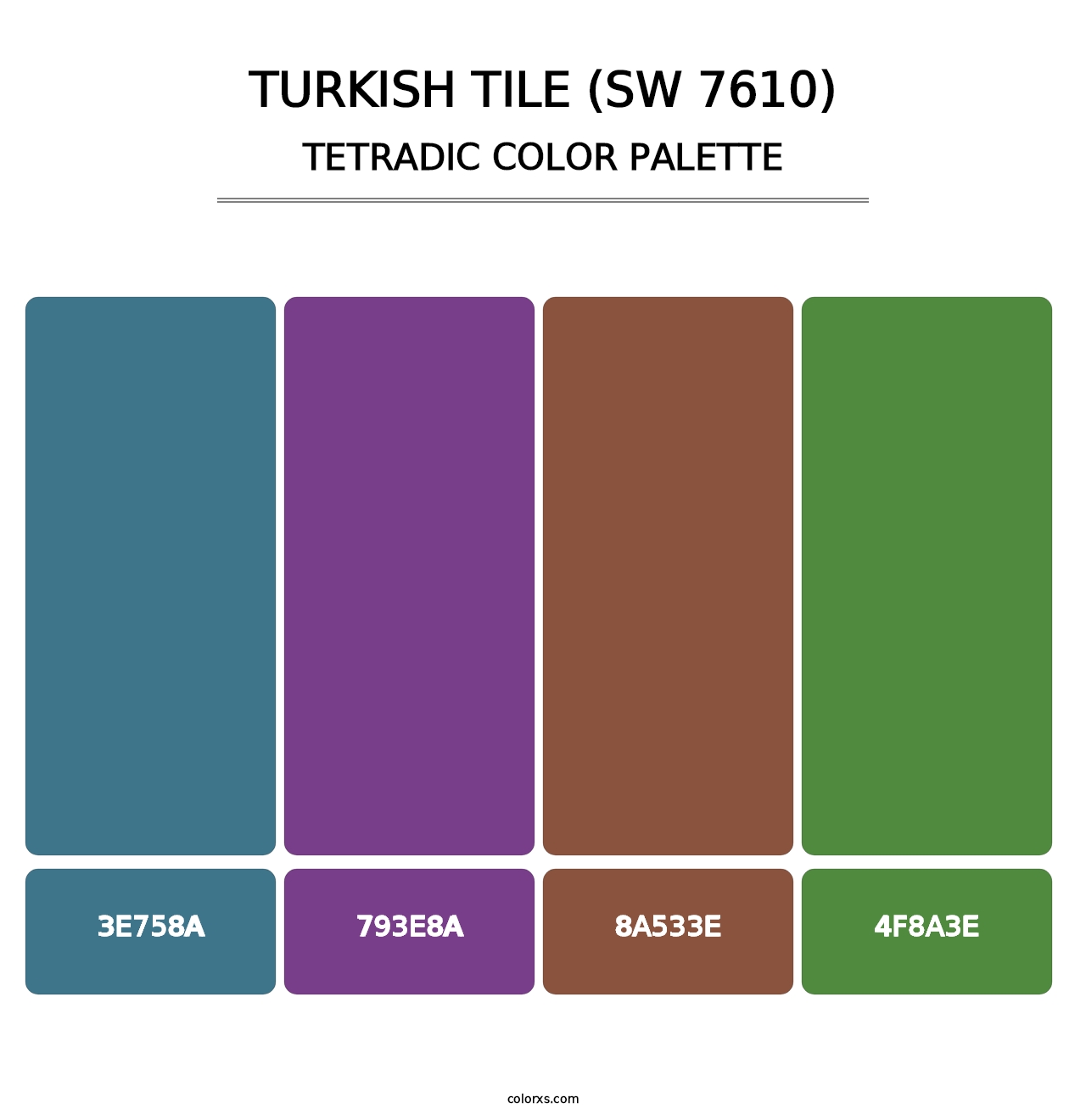 Turkish Tile (SW 7610) - Tetradic Color Palette