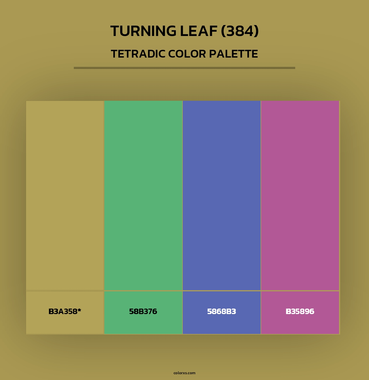 Turning Leaf (384) - Tetradic Color Palette