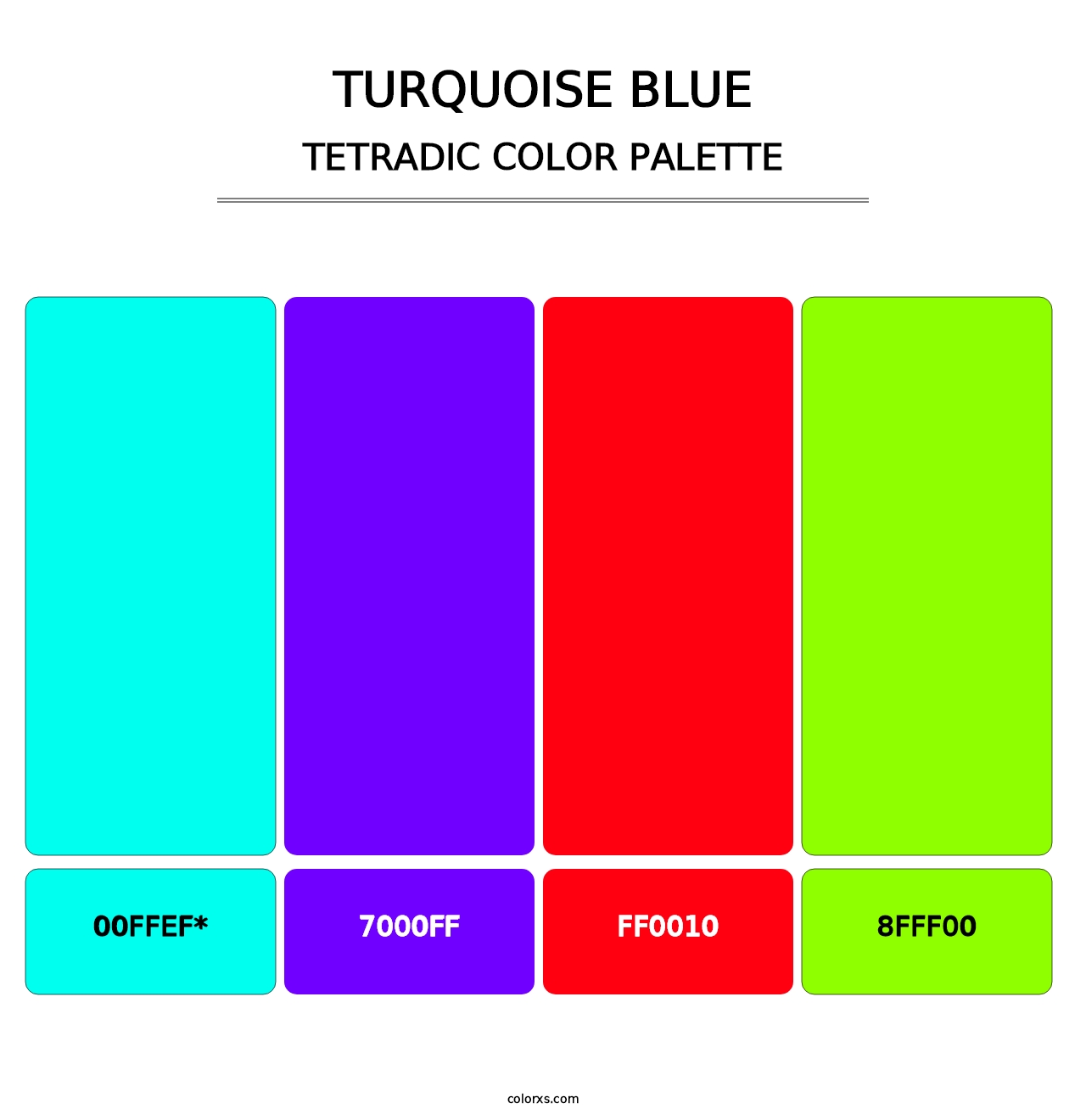 Turquoise Blue - Tetradic Color Palette