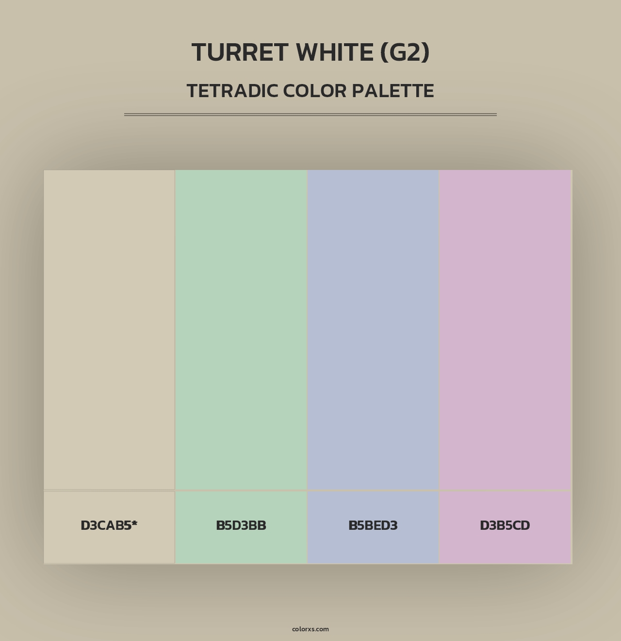 Turret White (G2) - Tetradic Color Palette