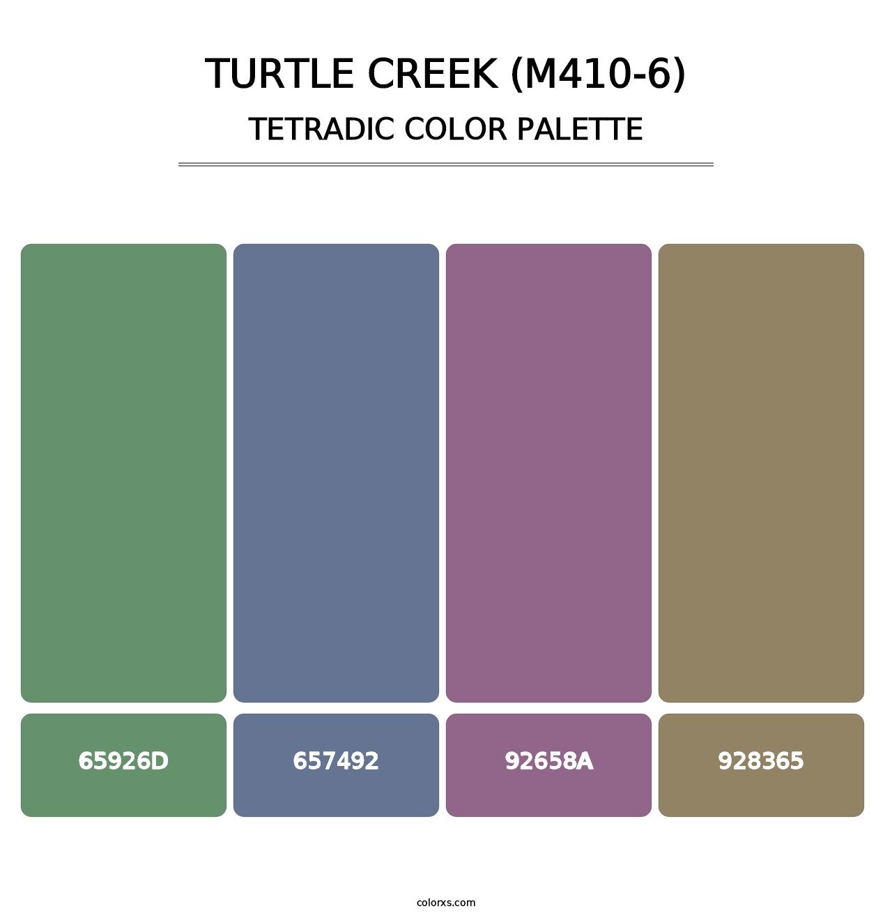 Turtle Creek (M410-6) - Tetradic Color Palette