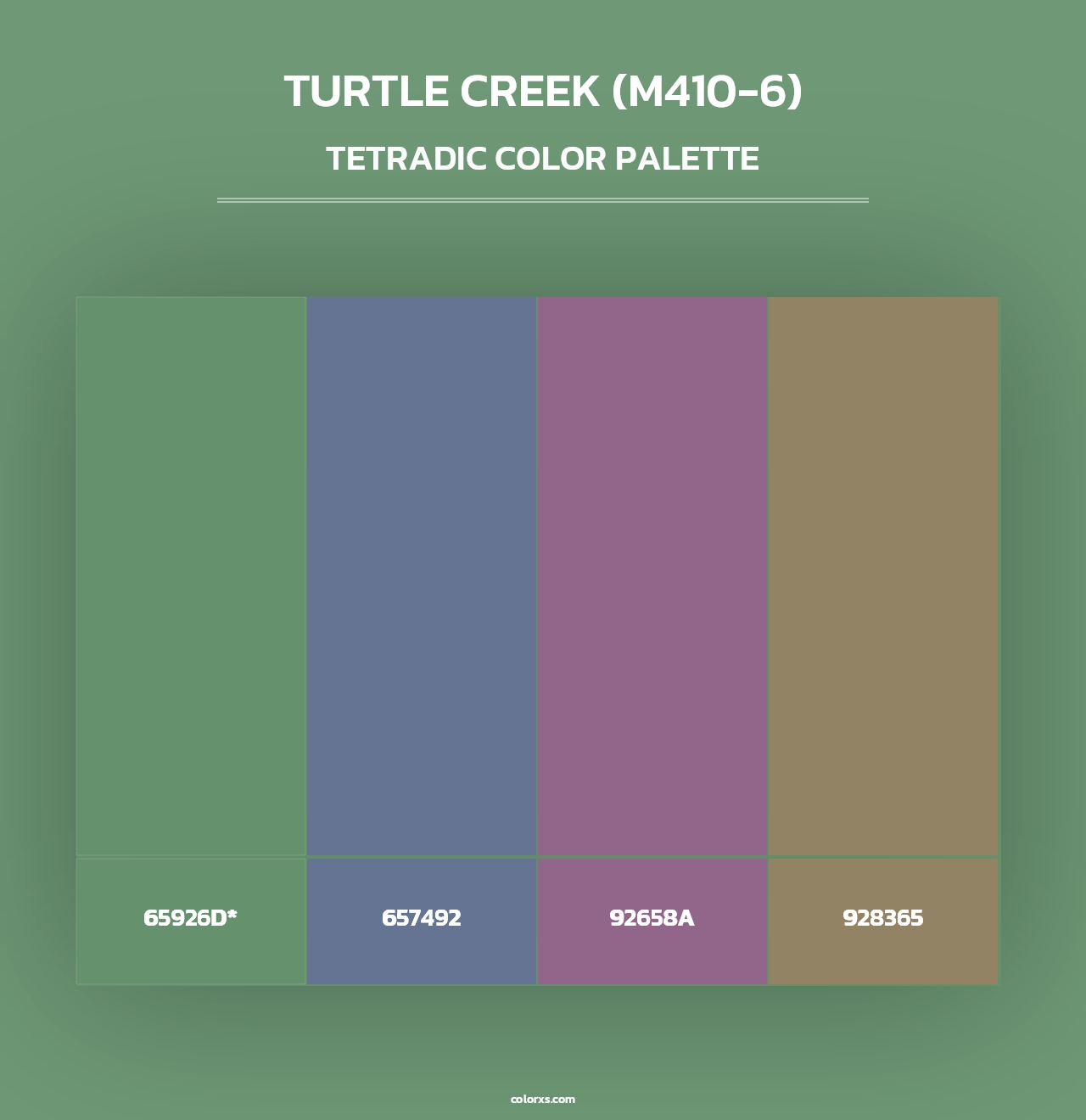 Turtle Creek (M410-6) - Tetradic Color Palette