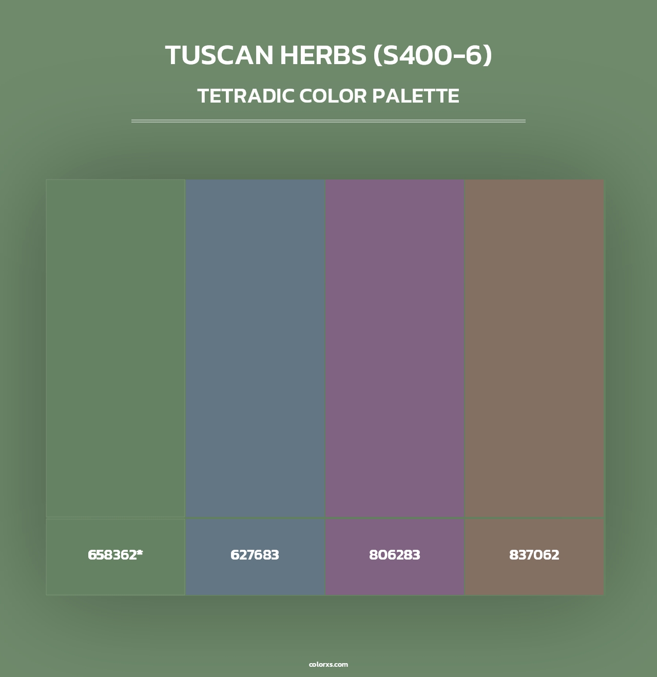 Tuscan Herbs (S400-6) - Tetradic Color Palette