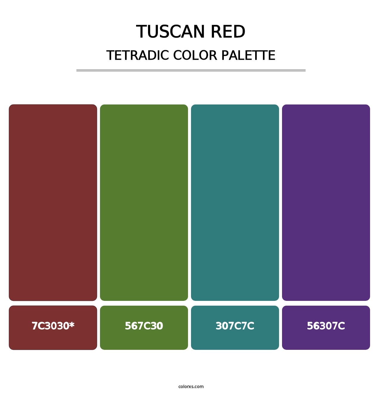 Tuscan Red - Tetradic Color Palette