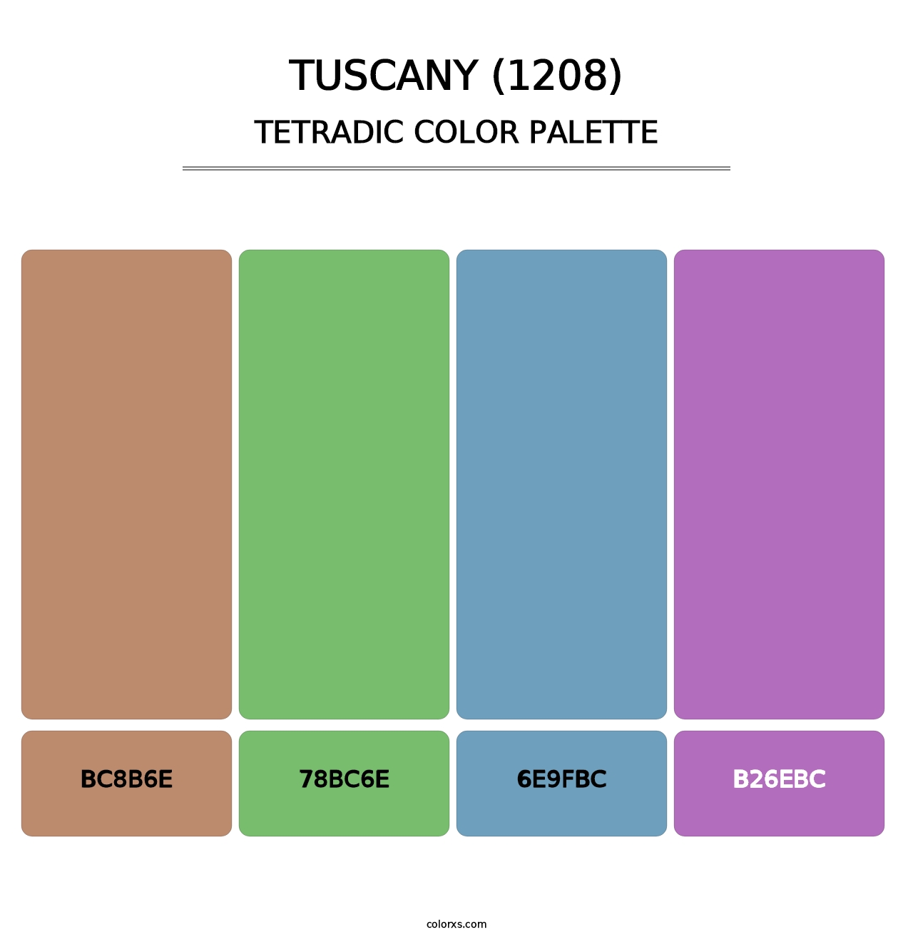 Tuscany (1208) - Tetradic Color Palette