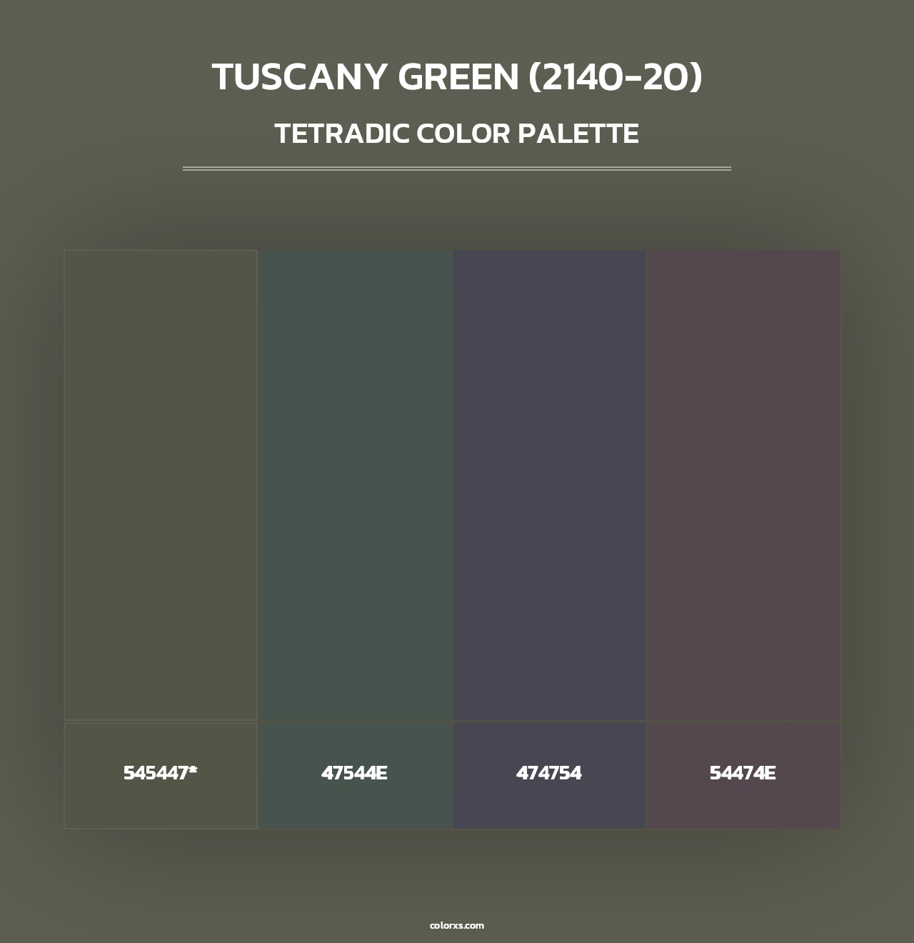 Tuscany Green (2140-20) - Tetradic Color Palette