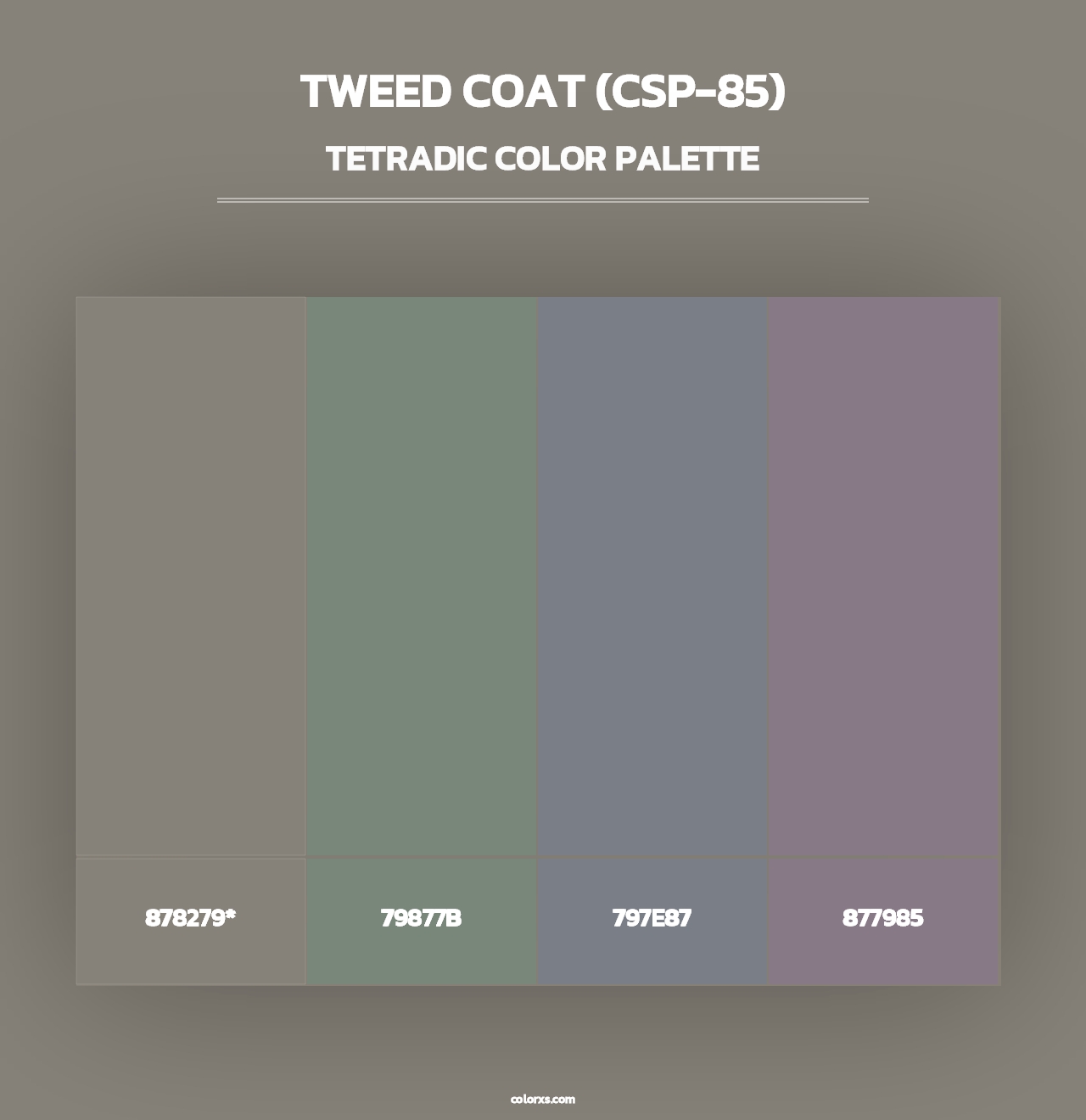 Tweed Coat (CSP-85) - Tetradic Color Palette
