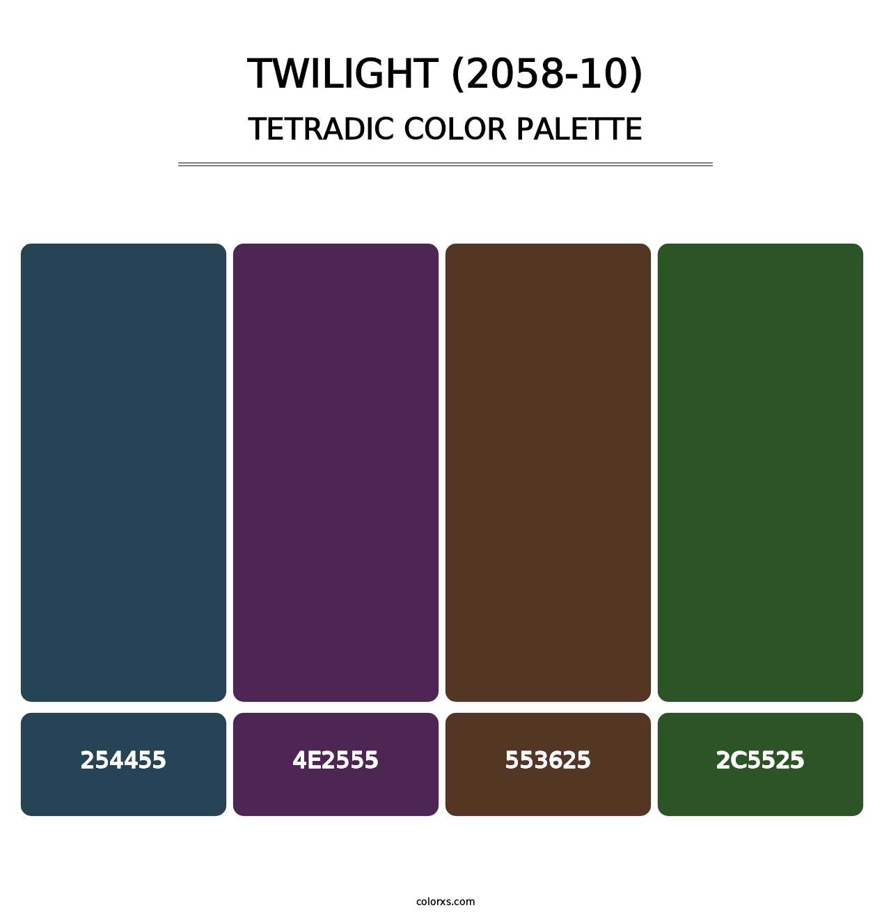 Twilight (2058-10) - Tetradic Color Palette