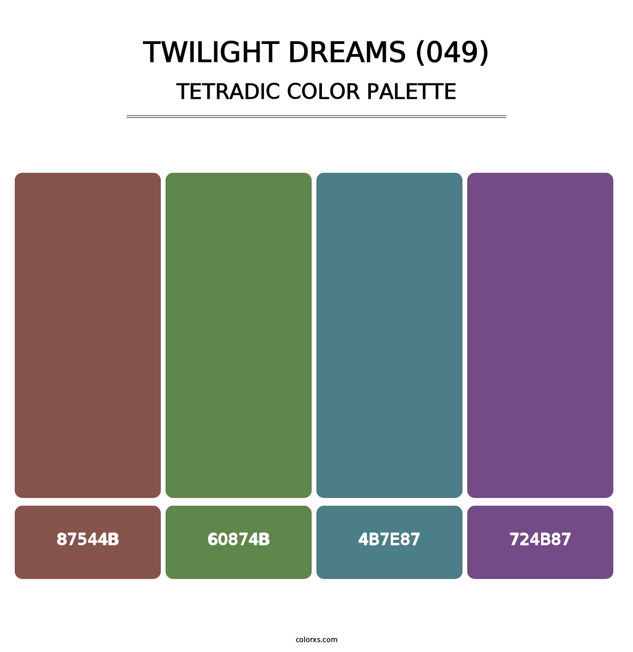 Twilight Dreams (049) - Tetradic Color Palette