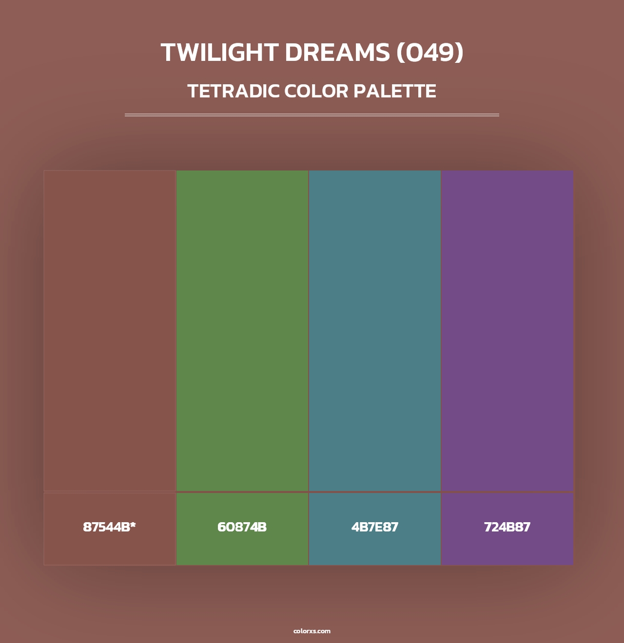 Twilight Dreams (049) - Tetradic Color Palette