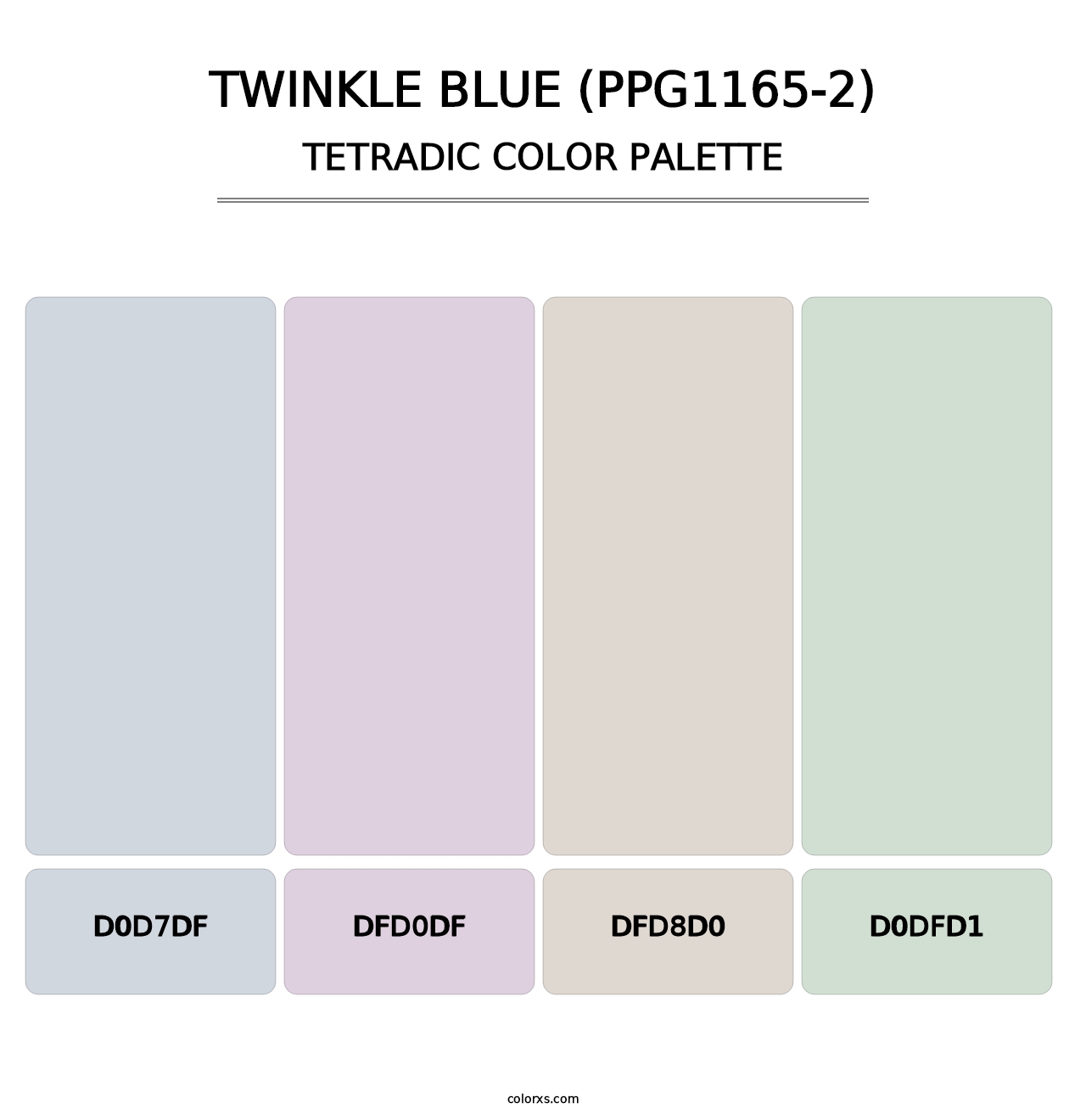 Twinkle Blue (PPG1165-2) - Tetradic Color Palette