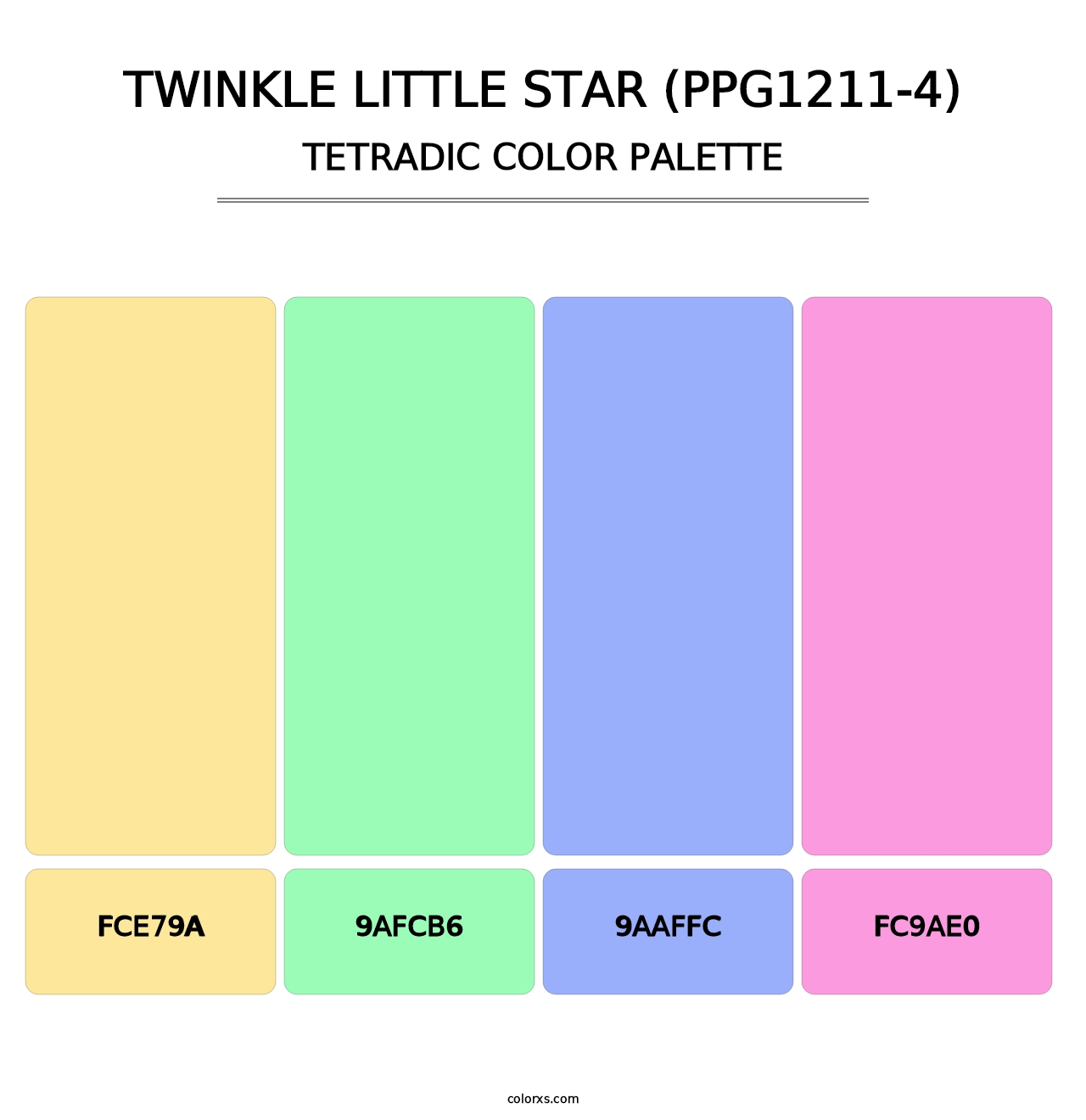 Twinkle Little Star (PPG1211-4) - Tetradic Color Palette